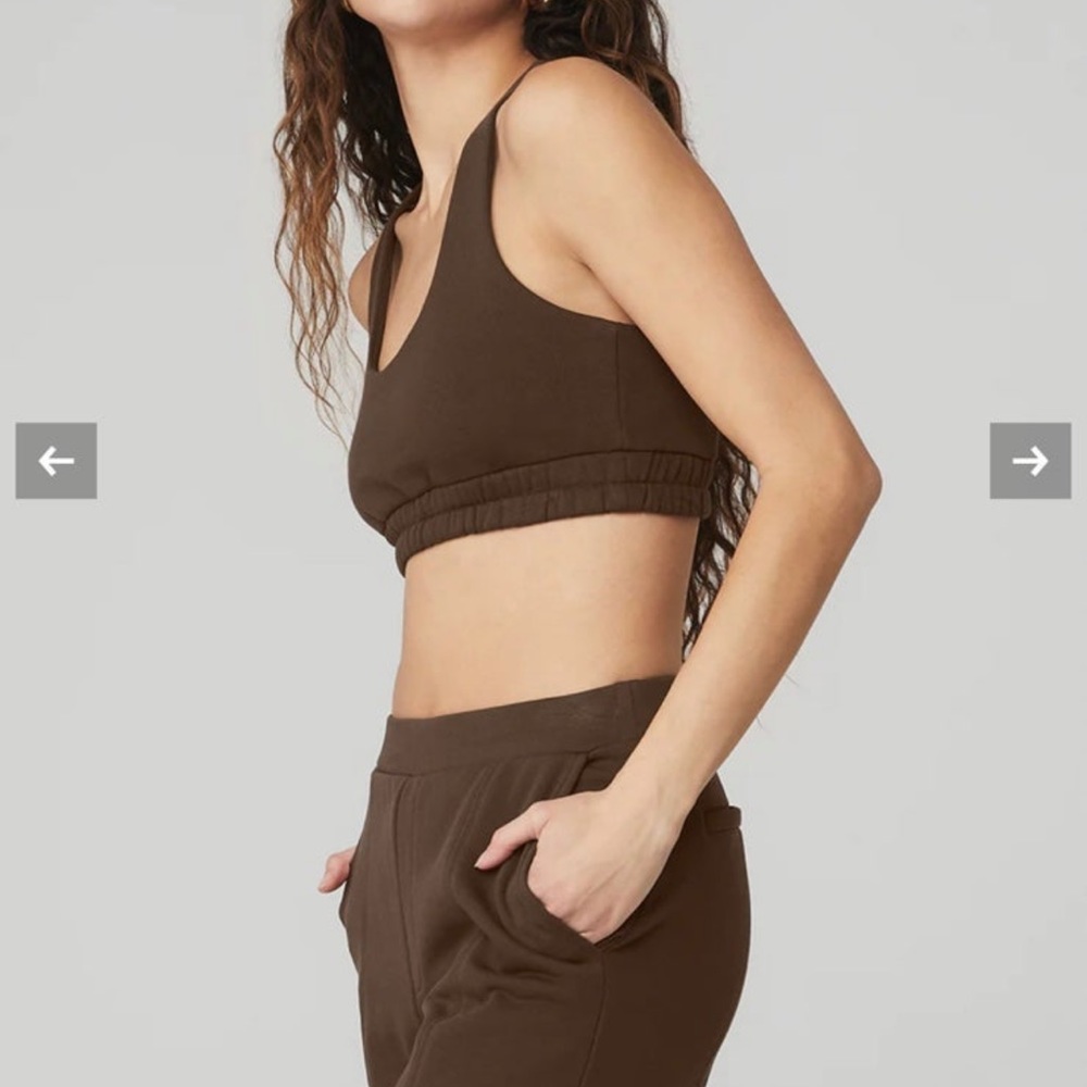 Alo yoga scoop neck sweatshirt bra